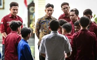 Dialog gibran dengan perwakilan mahasiswa